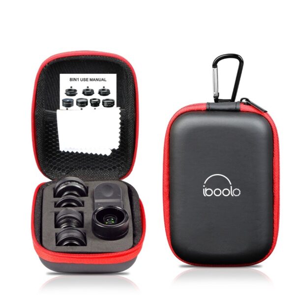 کیت لنز موبایل 8تایی / IBOOLO 8-in-1 Lens Kit