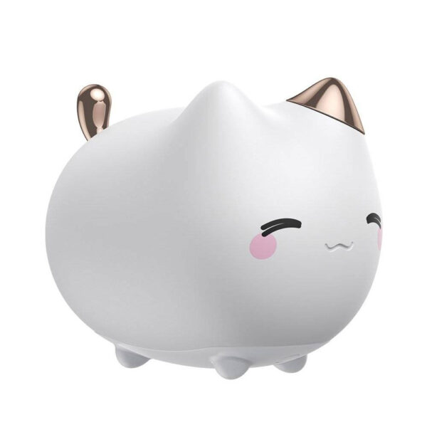 چراغ خواب کودک طرح گربه باسئوس Baseus Cute Cat Silicone Night Light A02