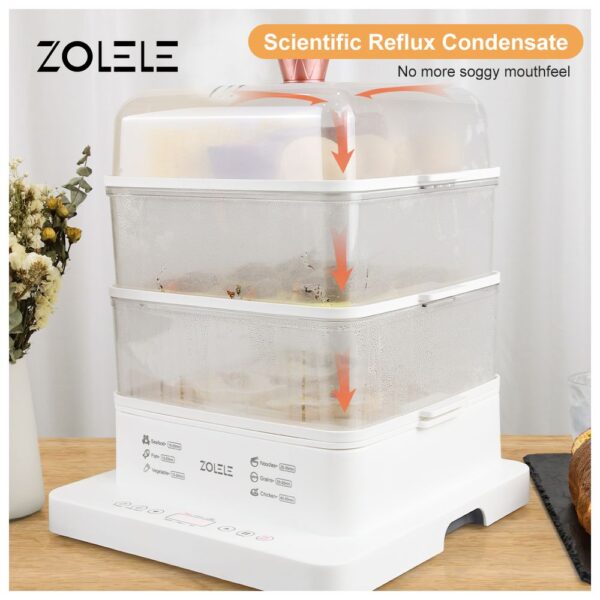 بخارپز برقی سه لایه شیائومی مدل Zolele ZM100