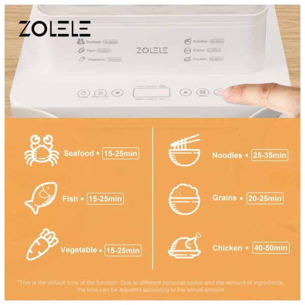 بخارپز برقی سه لایه شیائومی مدل Zolele ZM100