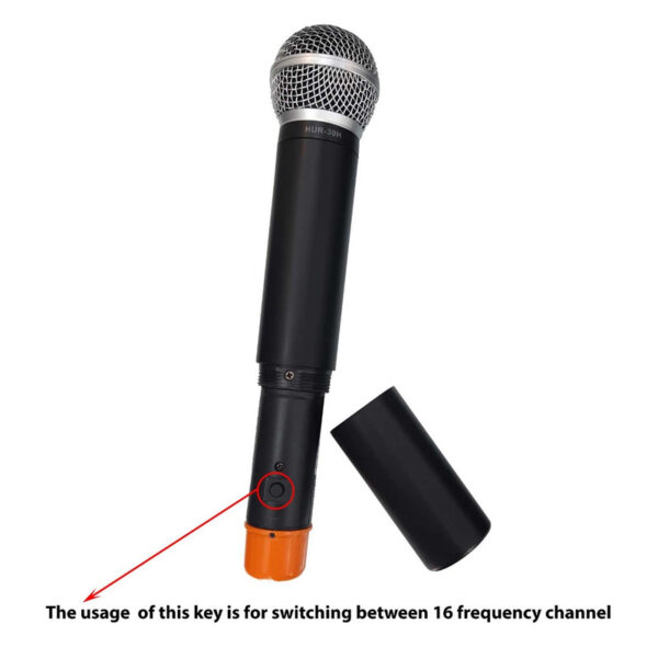 میکروفن بی سیم پی وی سیستم مدل Wireless microphone P.V HUR301