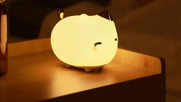 چراغ خواب کودک طرح گربه باسئوس Baseus Cute Cat Silicone Night Light A02