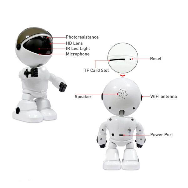 ربات هوشمند دوربین دار بی سیم مدل wifi smart robot camera