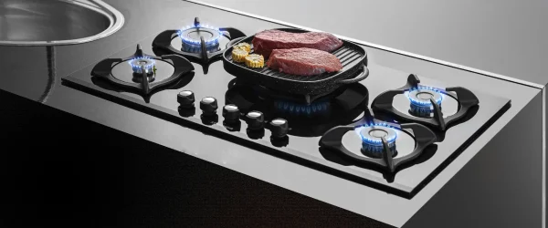 اجاق گاز 5 شعله رومیزی شیشه ای