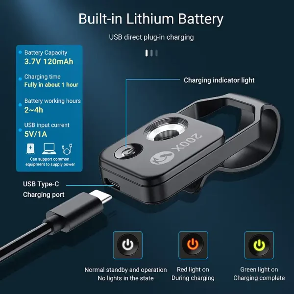 لنز میکروسکوپی موبایل اپکسل مدل Apexel 200X