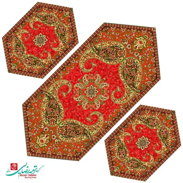 رومیزی جلو مبلی ترمه طرح سپند