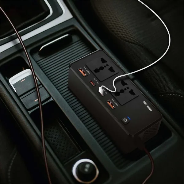 اینورتر و مبدل برق فندکی ماشین 200 وات گرین لاین Green Lion GC-200 Car Inverter
