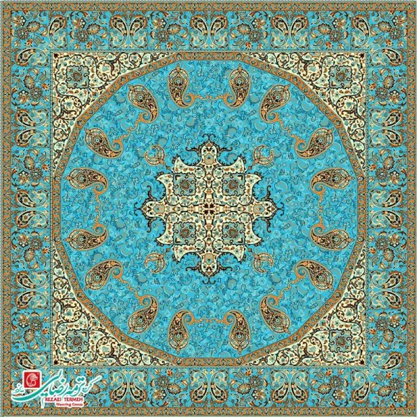 رومیزی ترمه مربع طرح فردوس