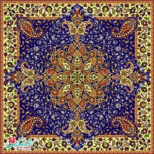 رومیزی ترمه مربع طرح گلدیس