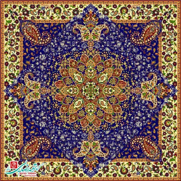 رومیزی ترمه مربع طرح گلدیس