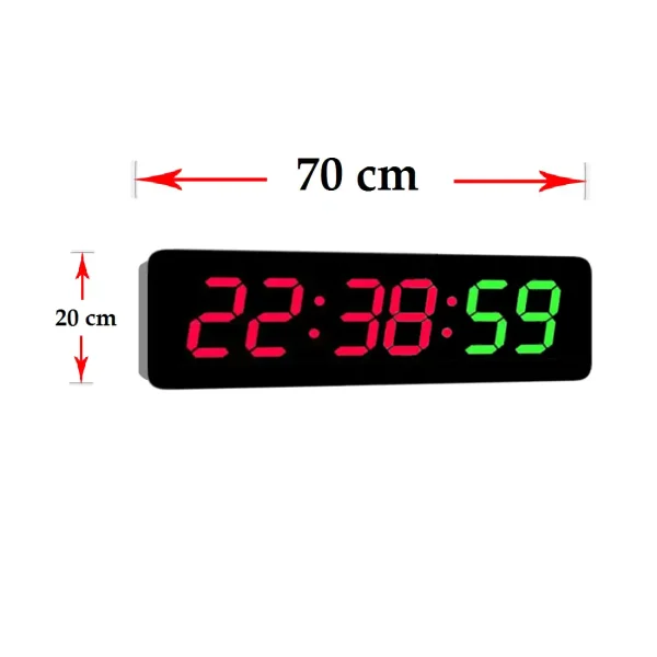 ساعت دیجیتال باشگاهی 20*70 سانت مدل SBH