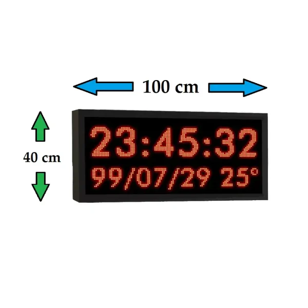 ساعت دیجیتال دیواری بسیاربزرگ 40*100 سانت مدل SVC