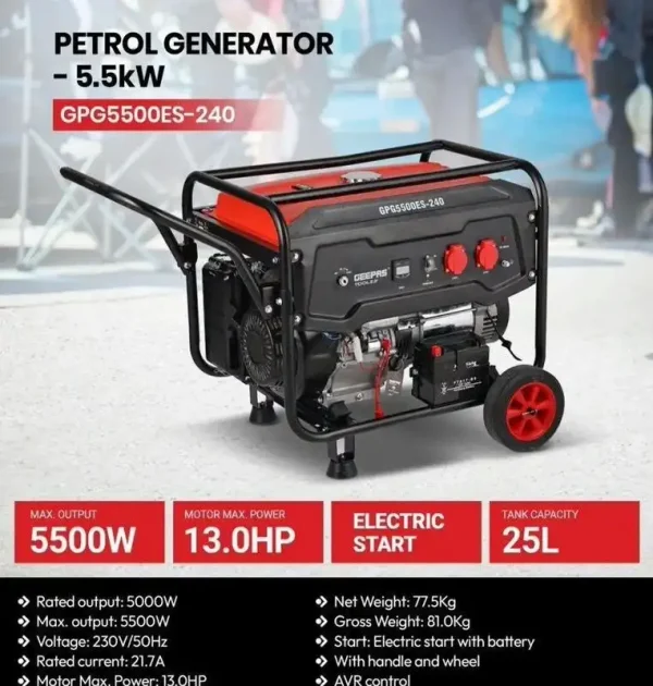 موتور برق جیپاس مدل GPG5500ES-240