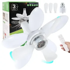 چراغ پنکه‌دار تاشو LED مدل Folding Fan Light با کنترل