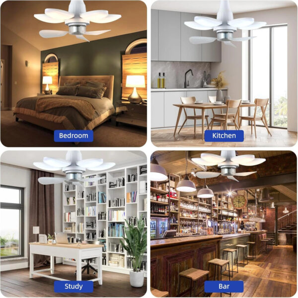 چراغ پنکه‌دار تاشو LED مدل Folding Fan Light با کنترل