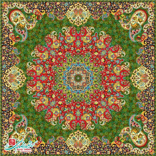 رومیزی ترمه مربع طرح آسمان