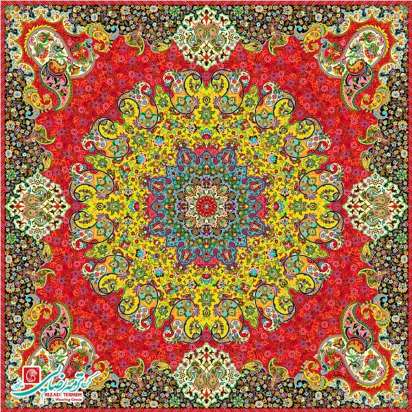 رومیزی ترمه مربع طرح آسمان