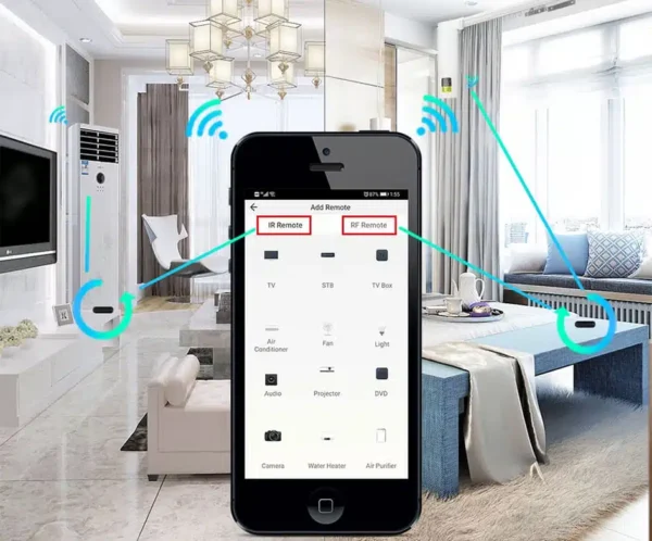 ریموت کنترل IR+RF هوشمند MOES مدل UFO-R2